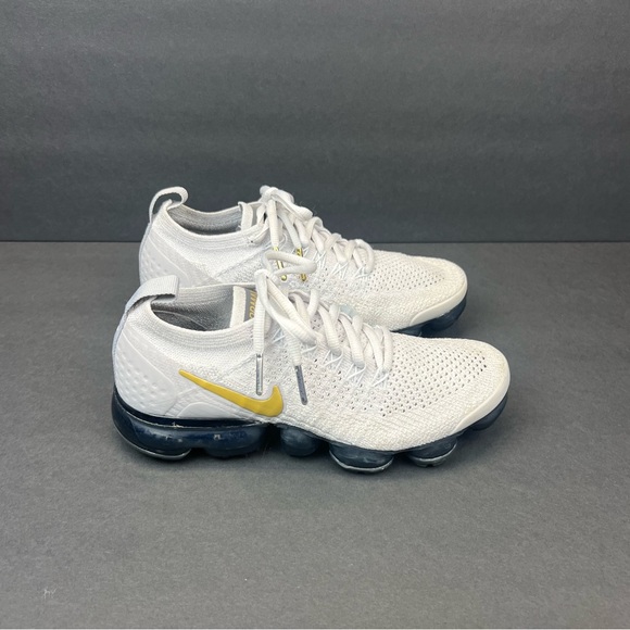 Nike Shoes - Nike Air VaporMax 2 Women's Size 6 Vast White Metallic Gold Shoes 942843-010